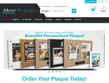 Tablet Screenshot of meritplaques.com